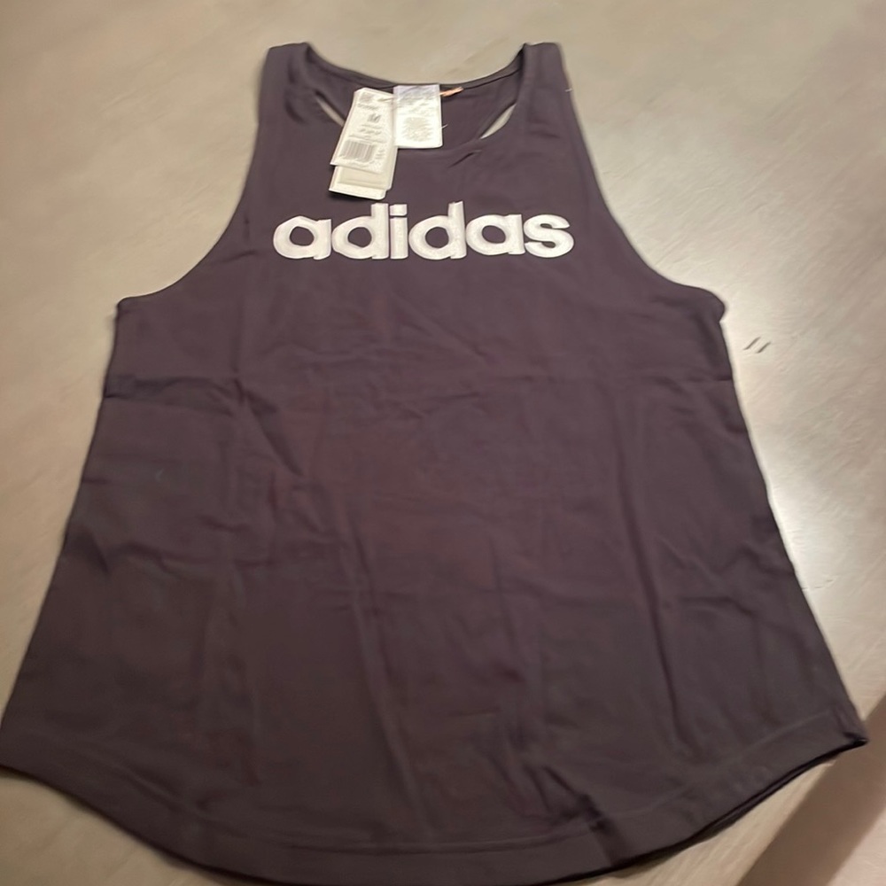 Women's black adidas tank top. Brand new with tags!